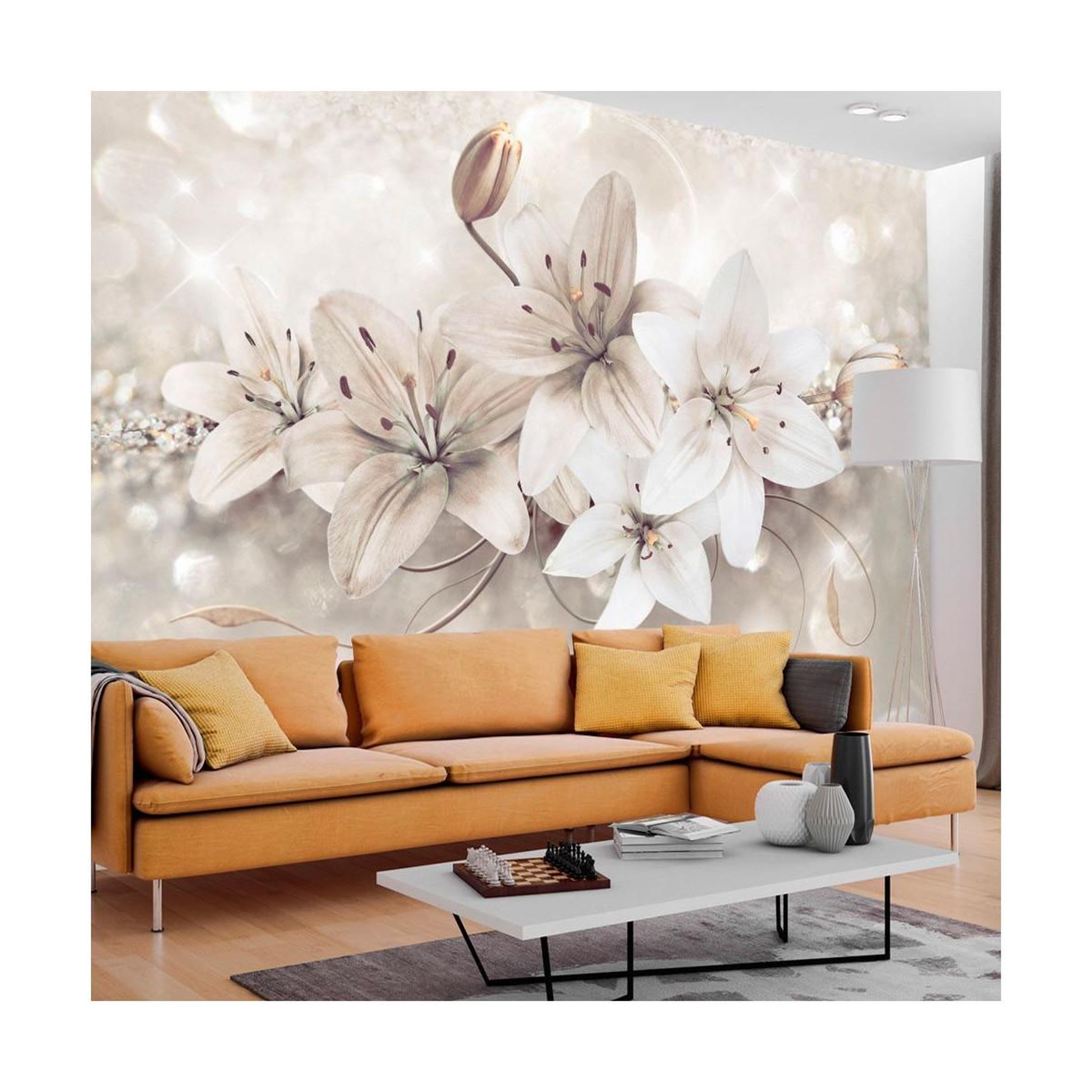 Paris Prix Papier peint  diamond lilies. Coloris disponibles : Multicolore
