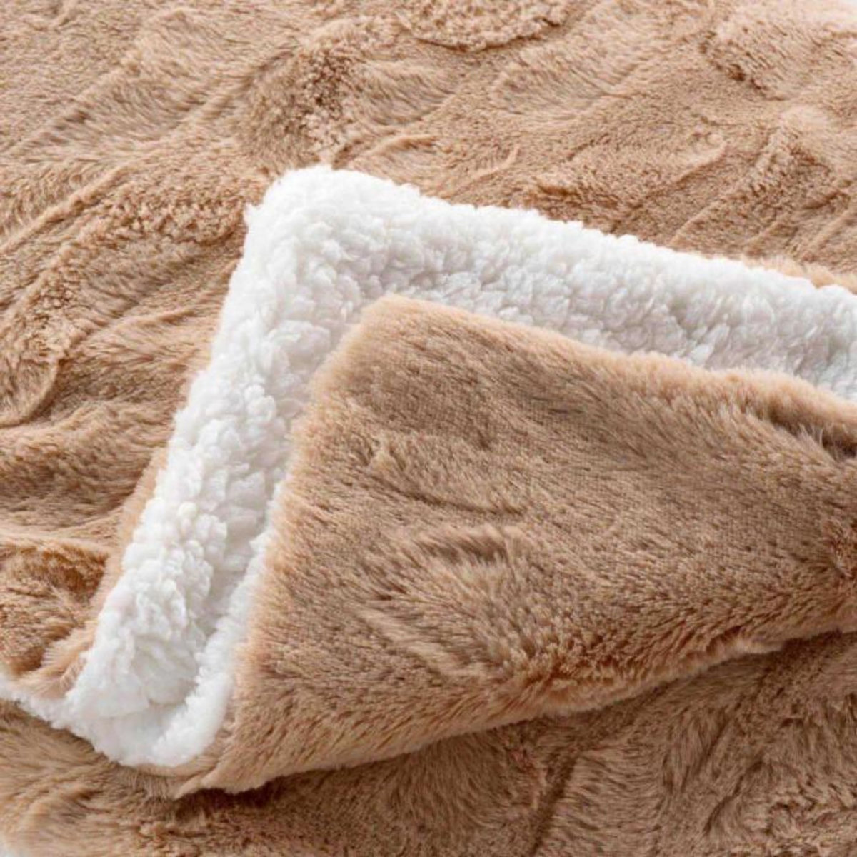 Paris Prix Plaid Imitation Fourrure  Foxy  125x150cm Sable