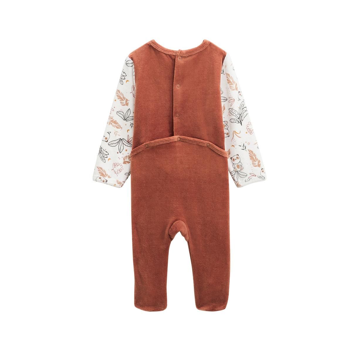 Petit Béguin Pyjama bébé en velours Maloueg