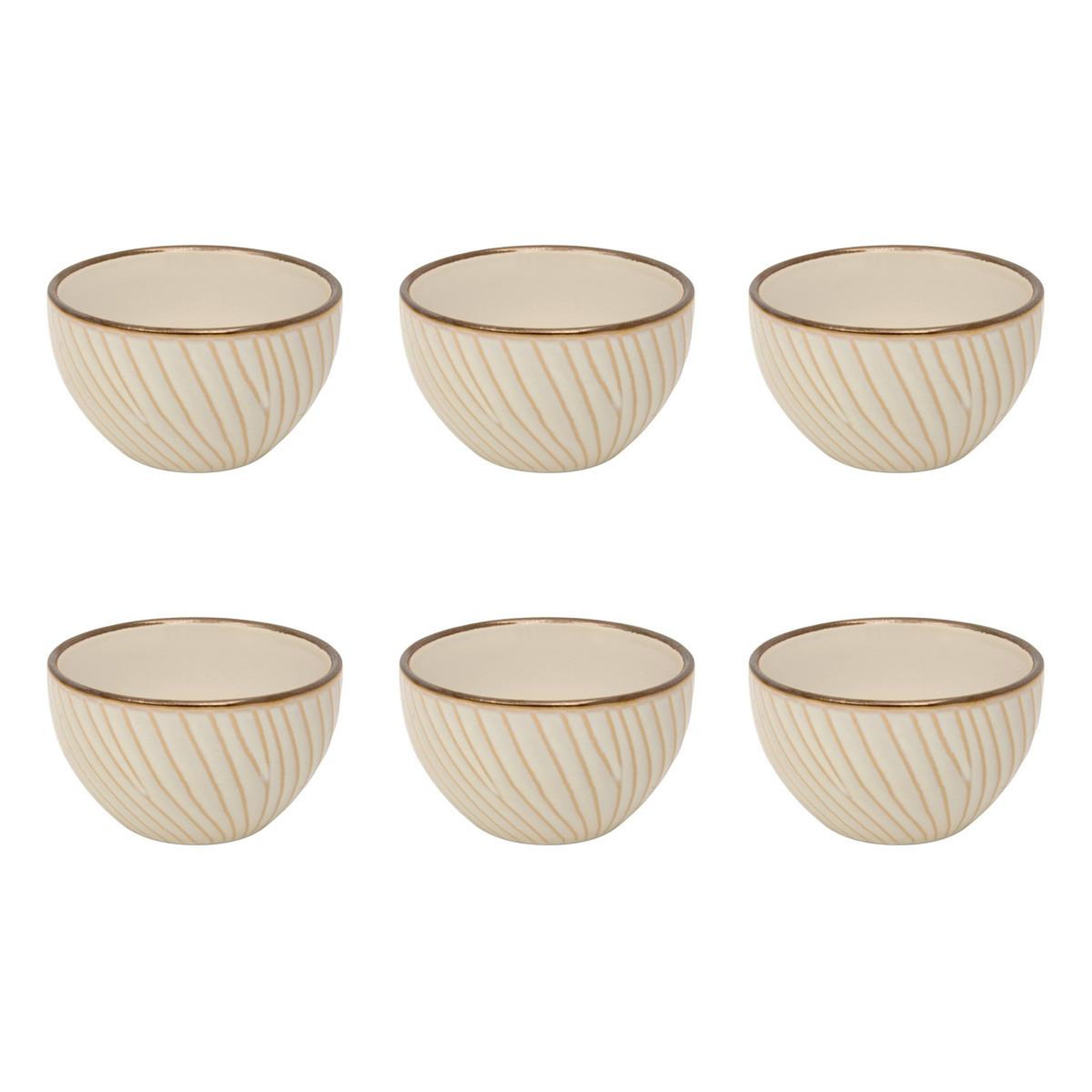 SECRET DE GOURMET Lot de 6 coupelles en faïence  ella  32cl blanc