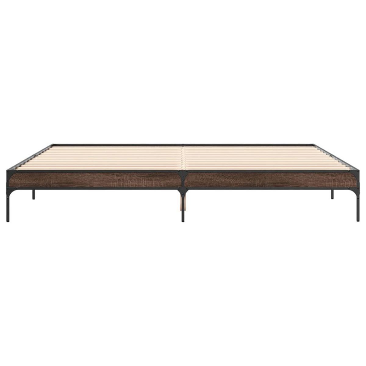 VIDAXL Cadre de lit sans matelas chene marron 200x200 cm