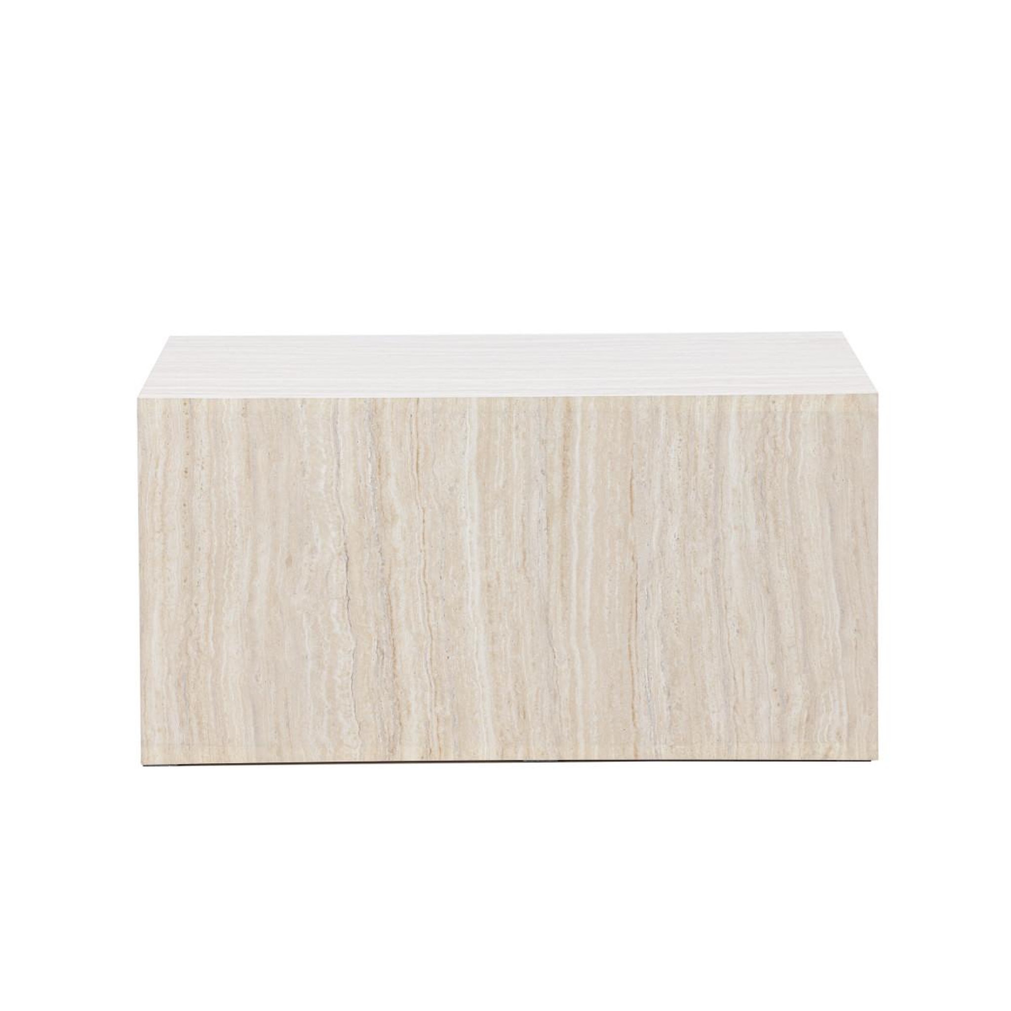 Voir la diapositive 4 : Paris Prix Table basse effet travertin  york  80cm beige