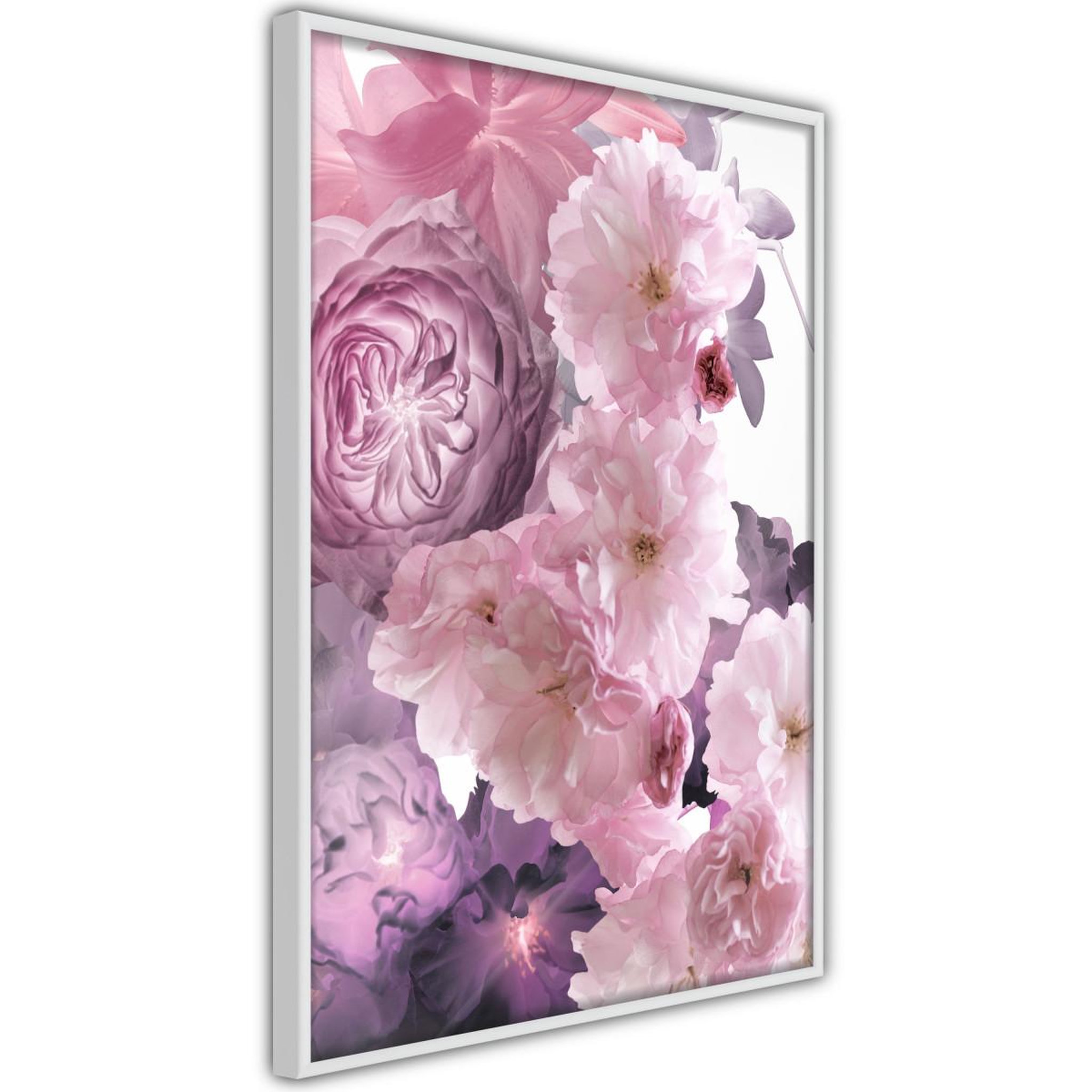 Paris Prix Affiche murale encadrée  pink bouquet