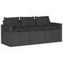 Voir la diapositive 4 : VIDAXL Ensemble a manger de jardin coussins 2pcs noir resine tressee