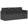 Voir la diapositive 4 : VIDAXL Ensemble a manger de jardin coussins 2pcs noir resine tressee