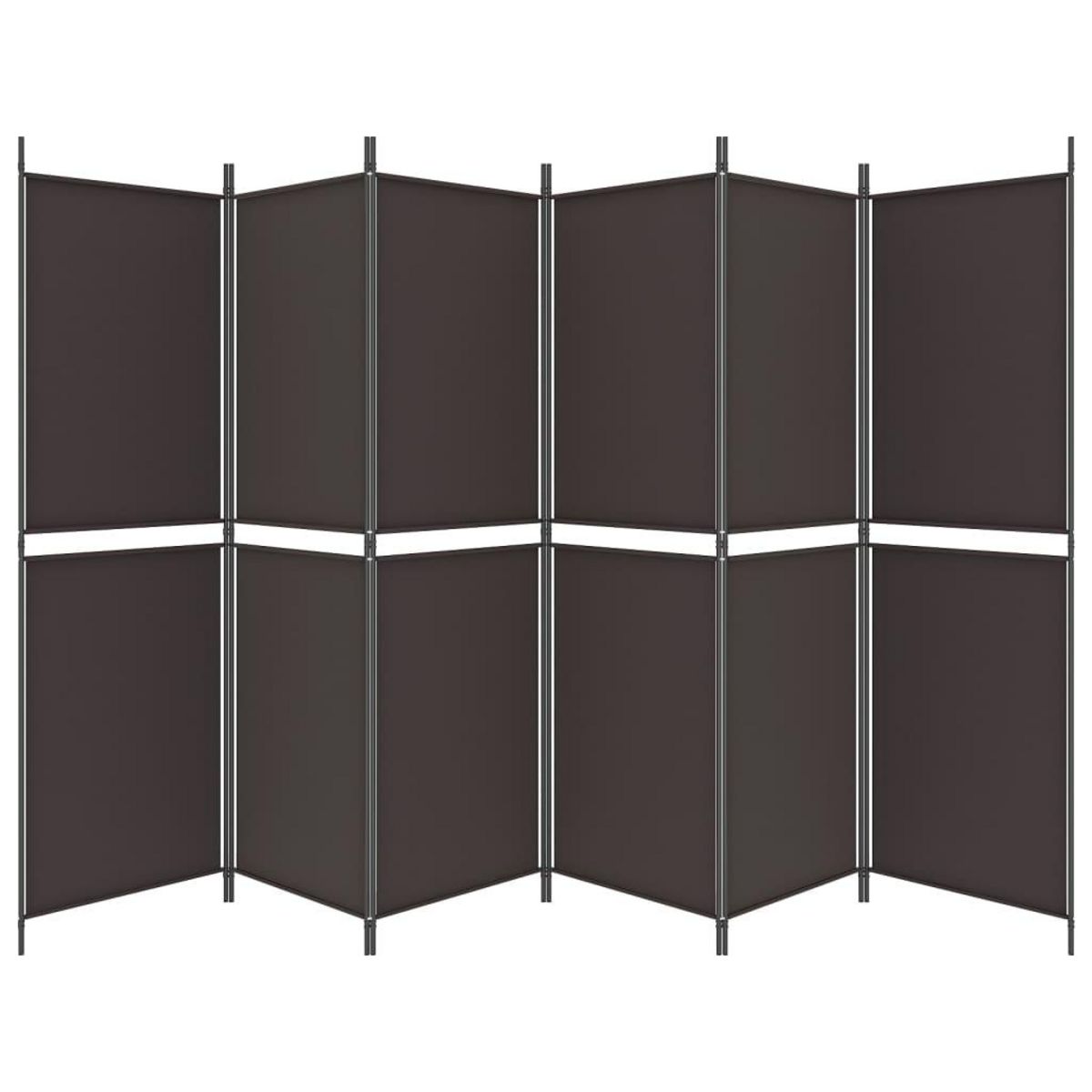VIDAXL Cloison de separation 6 panneaux Marron 300x180 cm Tissu