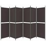 Voir la diapositive 4 : VIDAXL Cloison de separation 6 panneaux Marron 300x180 cm Tissu