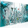 Voir la diapositive 1 : Paris Prix Tableau 5 Panneaux  Hummingbirds Dance Turquoise Narrow