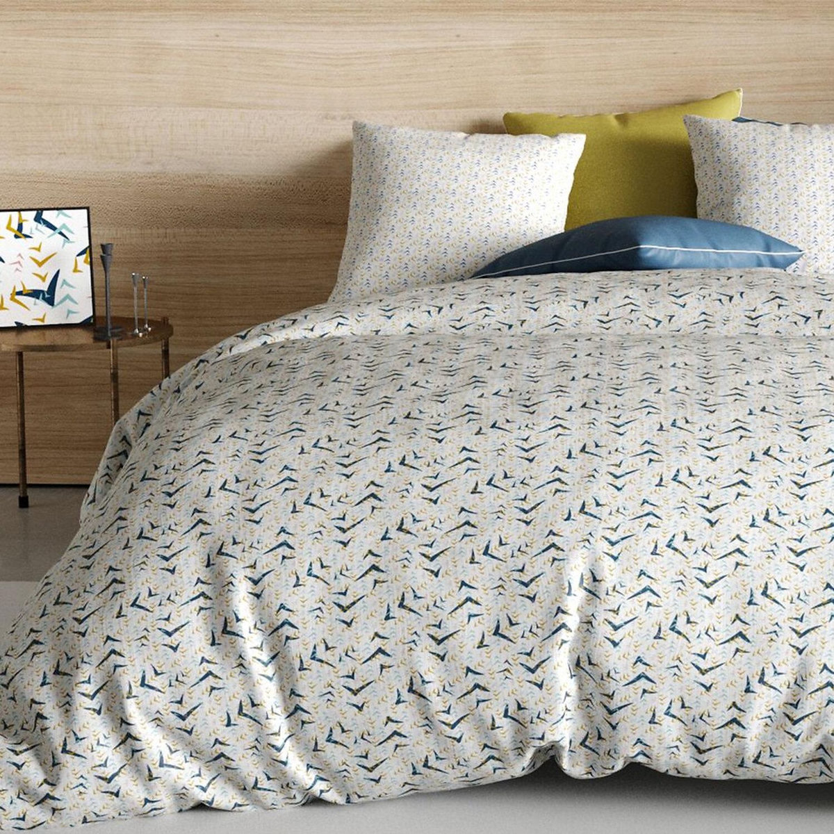 Les Ateliers du Linge Parure de housse de couette 100% coton 57fils vita