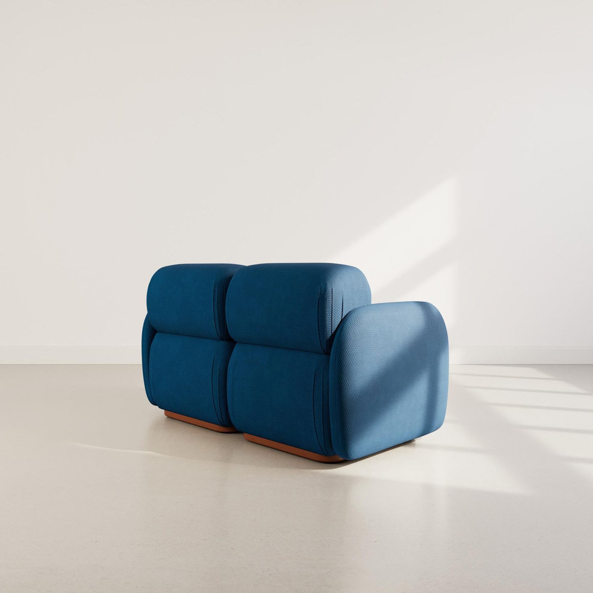 LISA DESIGN Penelope - canapé droit modulable 2 places en velours texturé