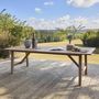Voir la diapositive 2 : SWEEEK Table de jardin en bois d'eucalyptus LORIA naturel. 8 places. 260 x 100 x 76 cm