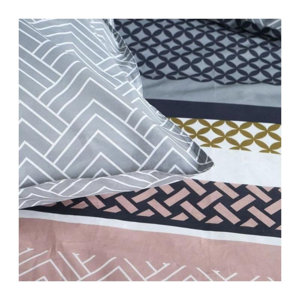 Today Parure de lit 2 personnes - TODAY - Sunshine 15.9 - 220 x 240 cm - 100% Coton imprimé