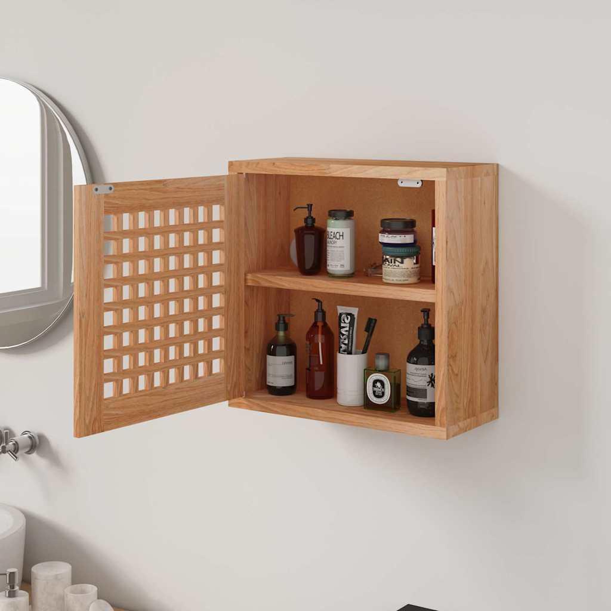 Voir la diapositive 3 : VIDAXL Armoire murale 42x18x42 cm bois massif de noyer