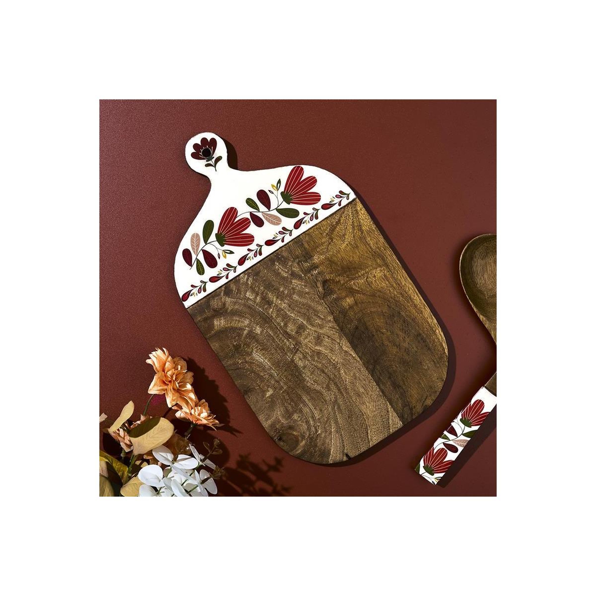 Voir la diapositive 3 : The Home Deco Factory Planche de Présentation  Selena  41cm Marron