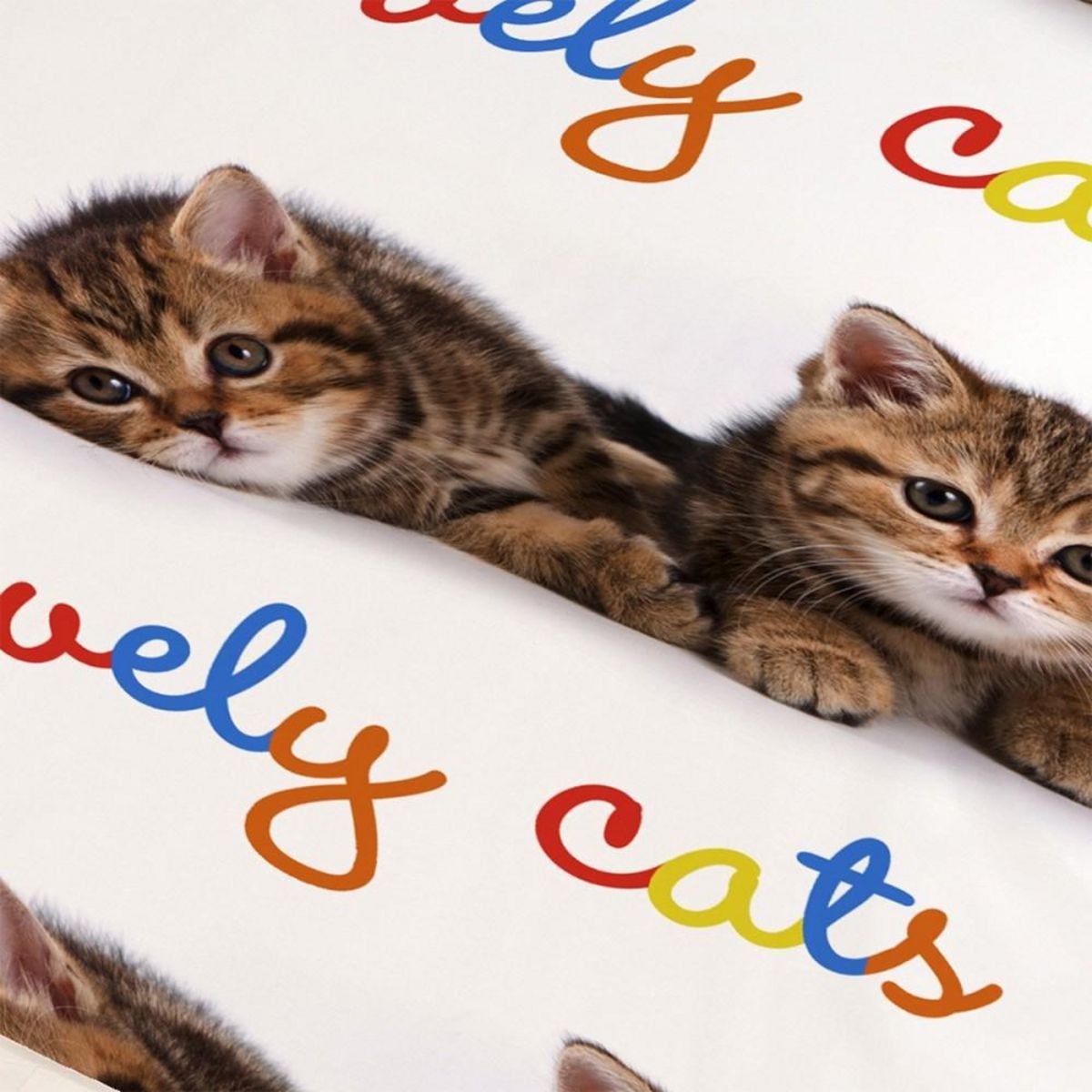 Dourev Housse de couette 140x200 Finn + taie coton 52 fils