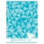 AUCHAN Cahier piqué 24x32cm 48 pages grands carreaux Seyes bleu motif triangles