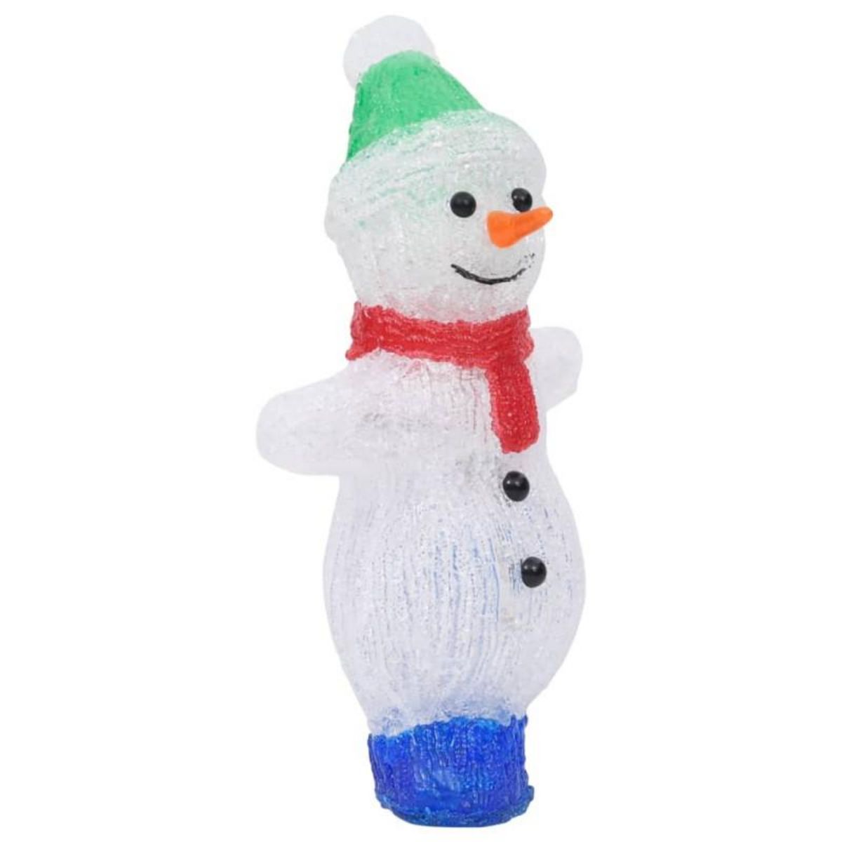 VIDAXL Silhouette de bonhomme de neige de Noël LED Acrylique 30 cm