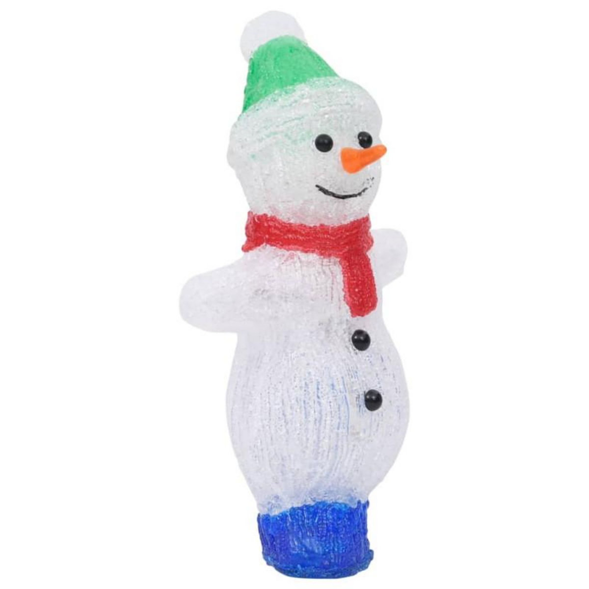VIDAXL Silhouette de bonhomme de neige de Noël LED Acrylique 30 cm