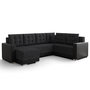 Voir la diapositive 1 : BEST MOBILIER Roger - canapé panoramique d'angle réversible 7 places convertible avec coffre en tissu