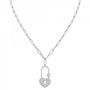Voir la diapositive 3 : SC CRYSTAL Collier cadenas coeur SC Crystal orné de Cristaux scintillants