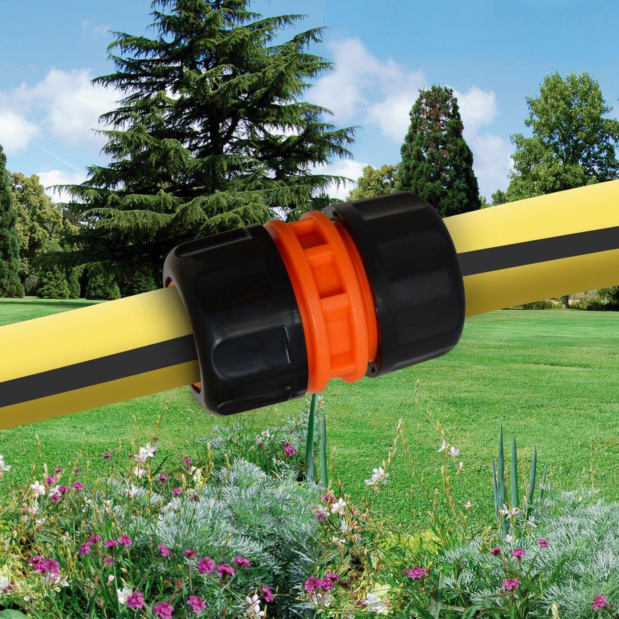 Voir la diapositive 2 : Jardibric Raccord de jonction plastique gros débit 25mm jardibric