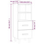 Voir la diapositive 6 : VIDAXL Buffet Gris beton 34,5x34x90 cm Bois d'ingenierie