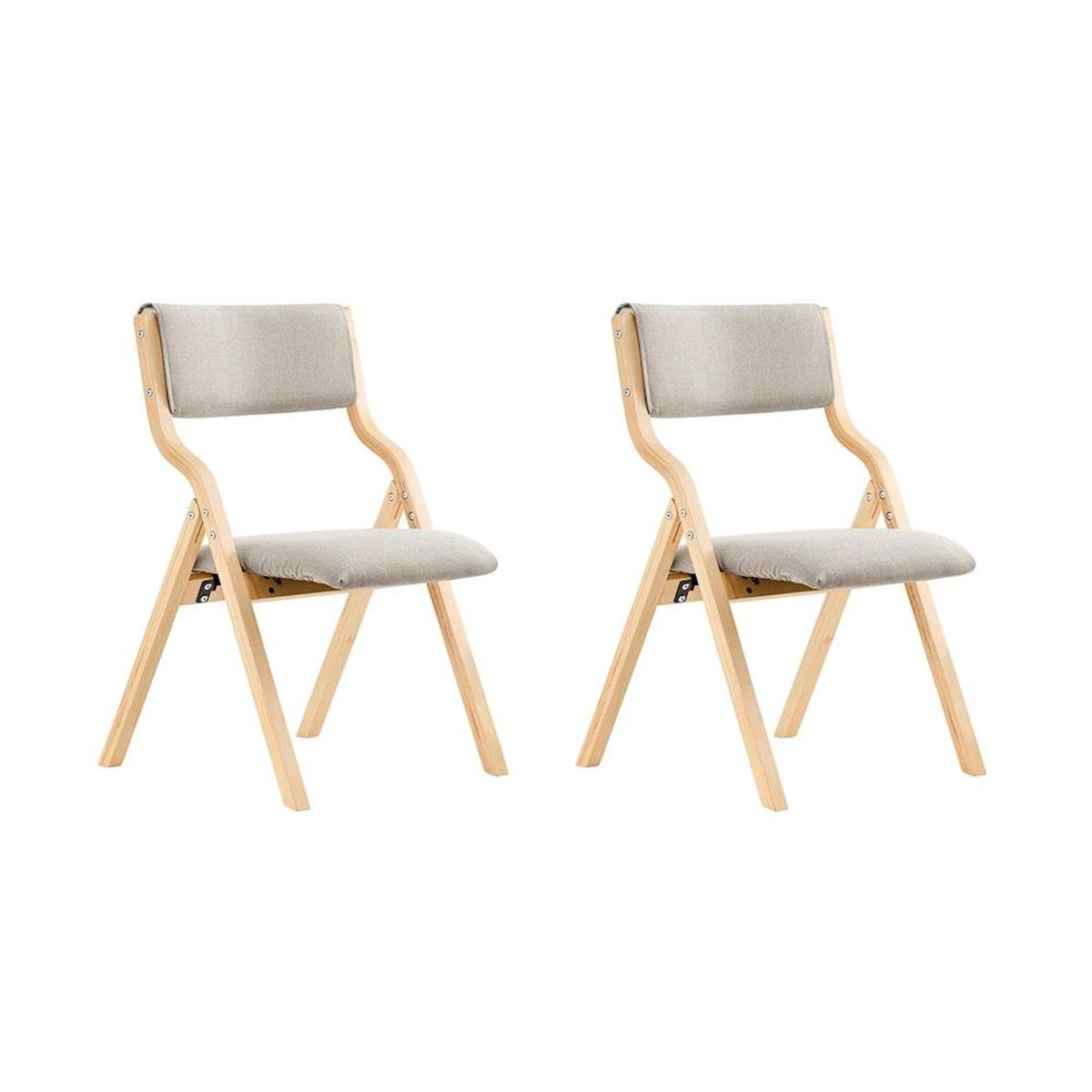 SOBUY Chaise Pliante Salle à Manger Gris clair 48x42x80cm FST40-HGX2