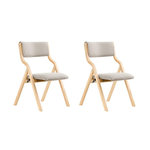 SOBUY Chaise Pliante Salle à Manger Gris clair 48x42x80cm FST40-HGX2
