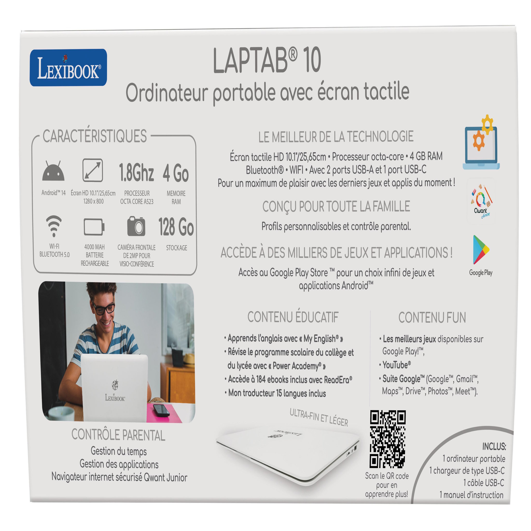Voir la diapositive 4 : Lexibook LAPTAB 11 : Ordinateur Android Tactile avec Contenu Éducatif et Contrôle Parental