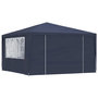 Voir la diapositive 4 : VIDAXL Tente de reception avec parois laterales 4x4 m Bleu 90 g/m^2