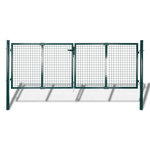 VIDAXL Portail de cloture Acier 306x175 cm Vert