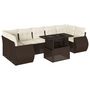 Voir la diapositive 2 : VIDAXL Salon de jardin 8 pcs avec coussins marron resine tressee