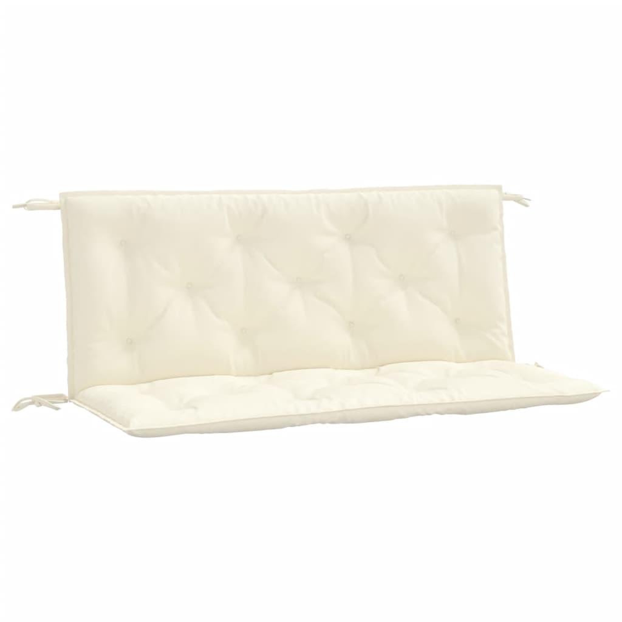 Voir la diapositive 2 : VIDAXL Coussins de banc de jardin lot de 2 blanc creme tissu Oxford