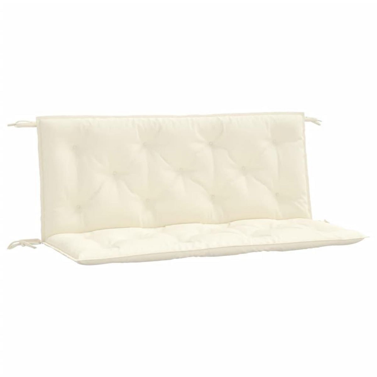 VIDAXL Coussins de banc de jardin lot de 2 blanc creme tissu Oxford