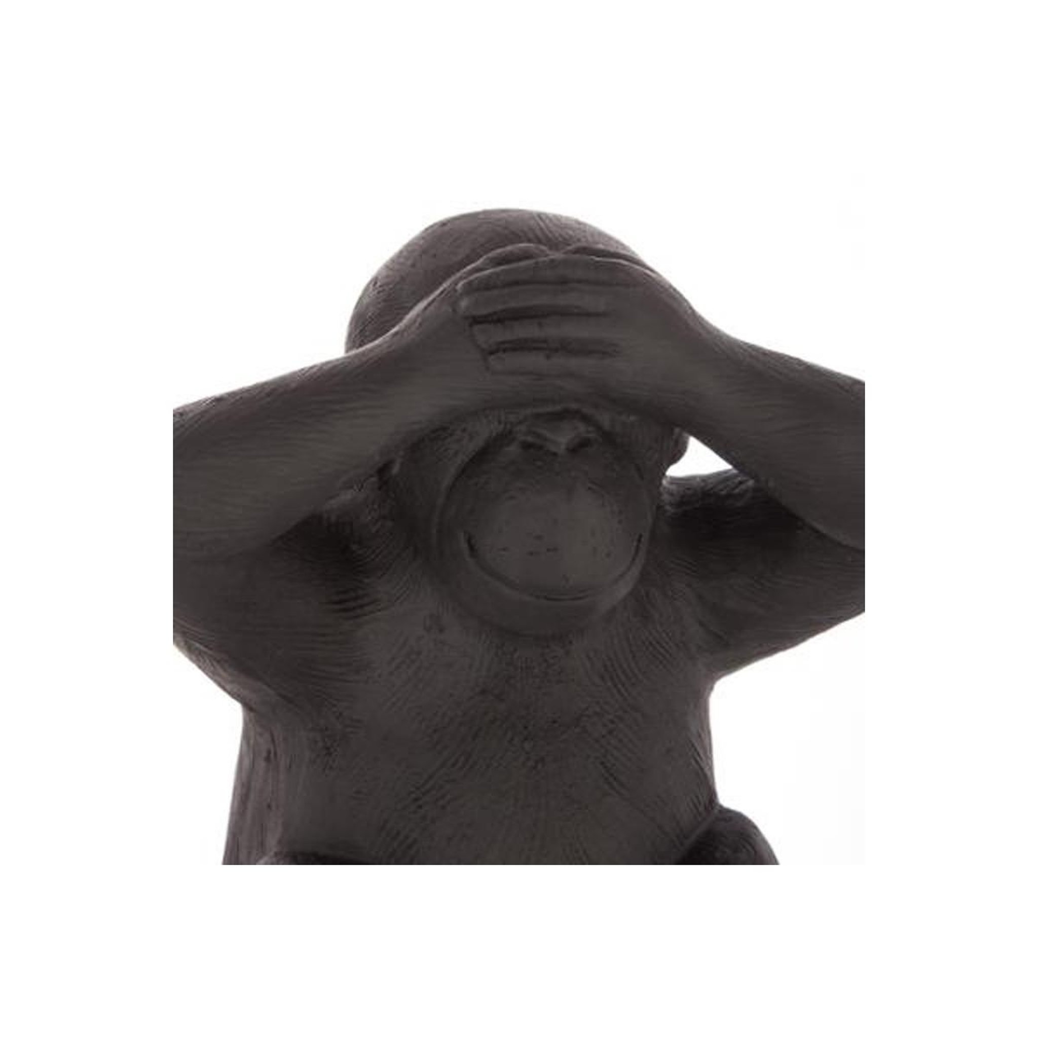 Voir la diapositive 4 : ATMOSPHERA Lot de 3 statues singes  sagesse  24cm noir