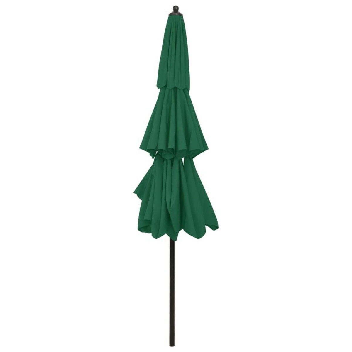 VIDAXL Parasol de jardin a 3 niveaux avec mat en aluminium vert 3 m