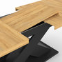 Voir la diapositive 6 : ID MARKET Table à manger extensible rectangle ALICIA 8-12 personnes bois et noir 200-250 cm