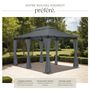 Voir la diapositive 3 : tectake Pavillon de jardin 4 x 3 m gris anthracite