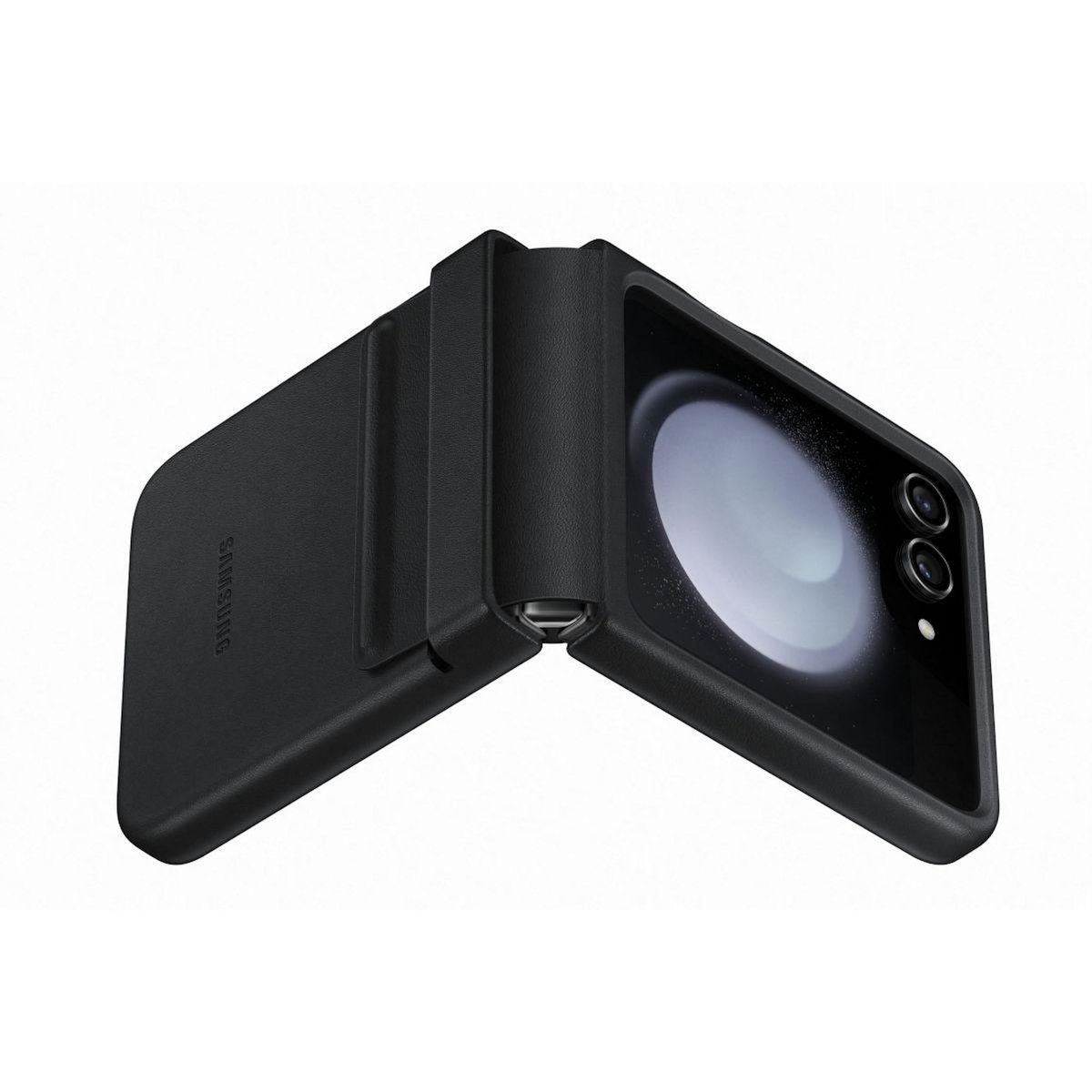 Samsung Coque Z Flip 5 Simili Cuir design Noir