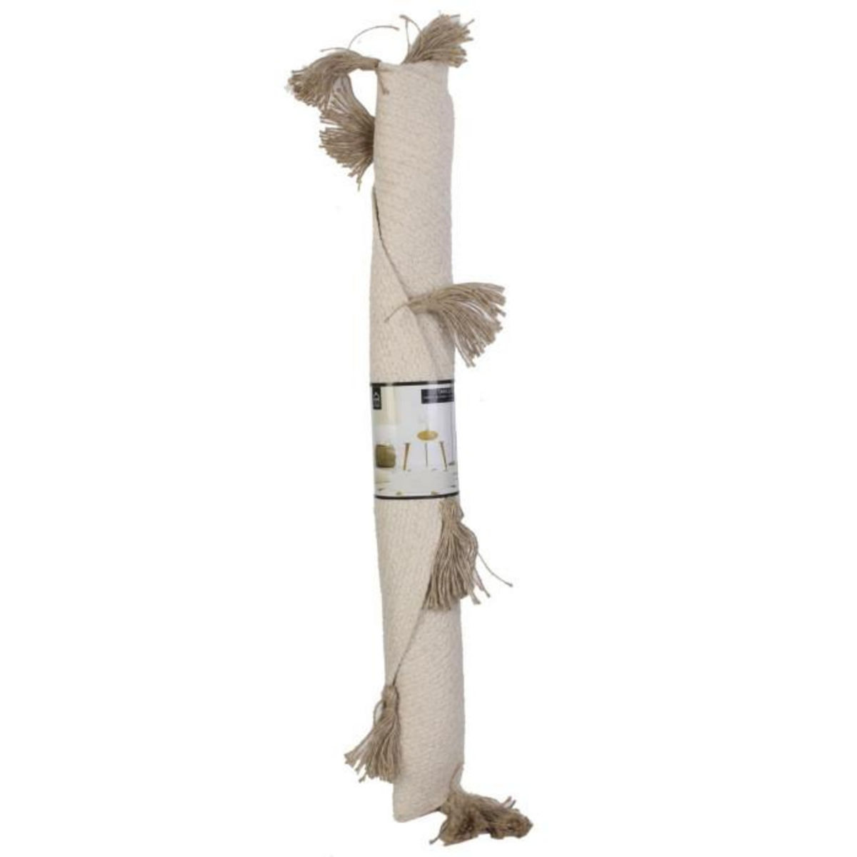 The Home Deco Factory Tapis rond à pompons Happy