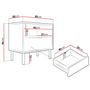 Voir la diapositive 4 : BEST MOBILIER Hope - table de chevet 50 cm - 1 tiroir et 1 niche