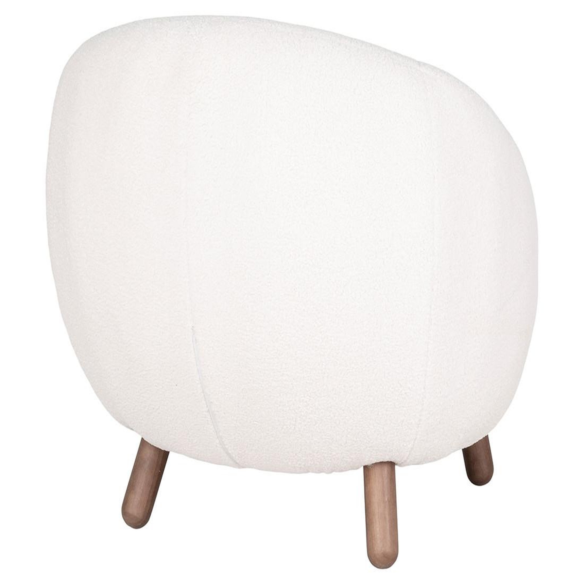 Voir la diapositive 5 : LISA DESIGN Nayeli - fauteuil avec pieds en bois d'hévéa - en tissu bouclette