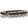 Voir la diapositive 2 : VIDAXL Ensemble a manger de jardin avec coussins 15 pcs marron rotin