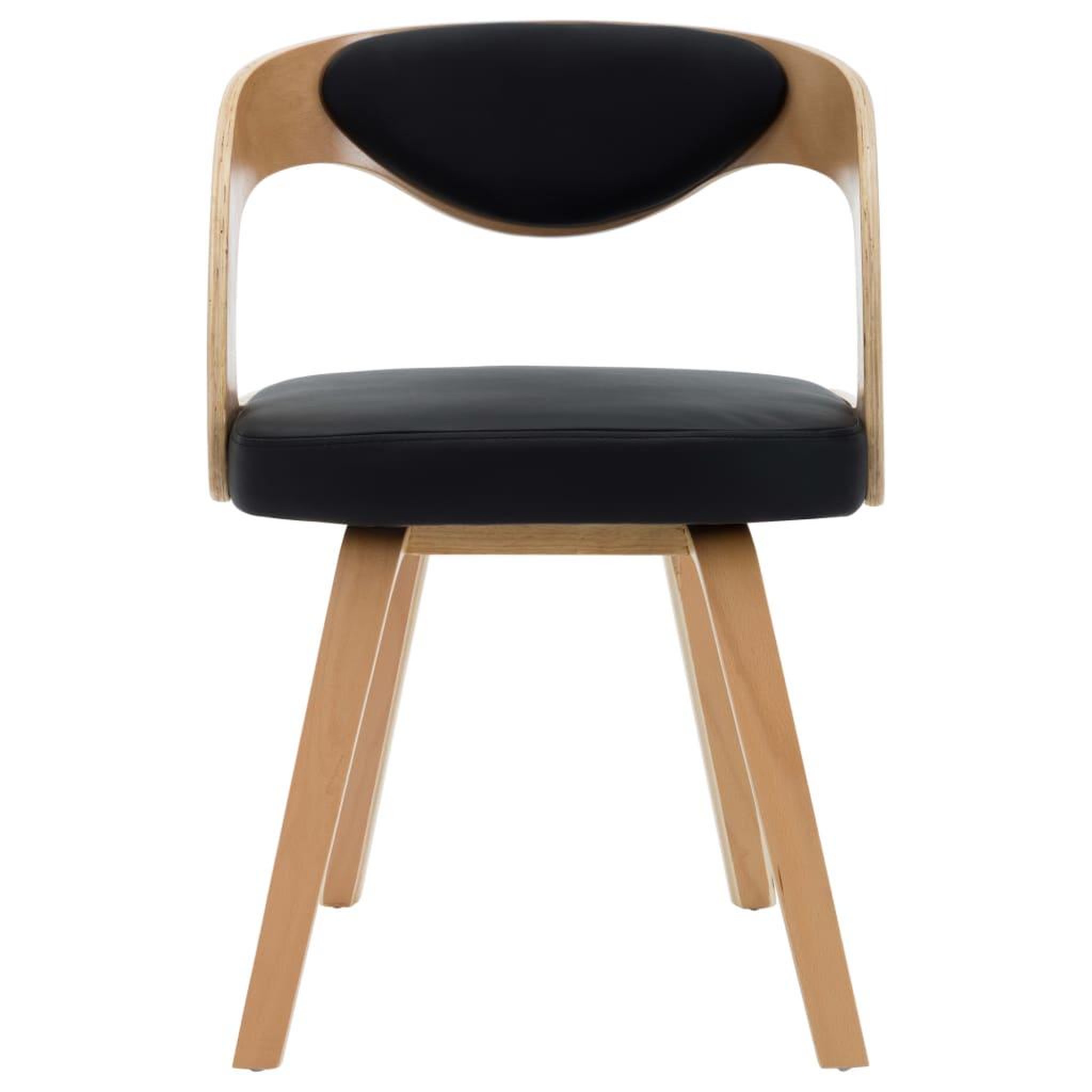Voir la diapositive 3 : VIDAXL Chaises a manger lot de 6 noir bois courbe et similicuir
