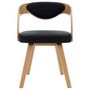 Voir la diapositive 3 : VIDAXL Chaises a manger lot de 6 noir bois courbe et similicuir