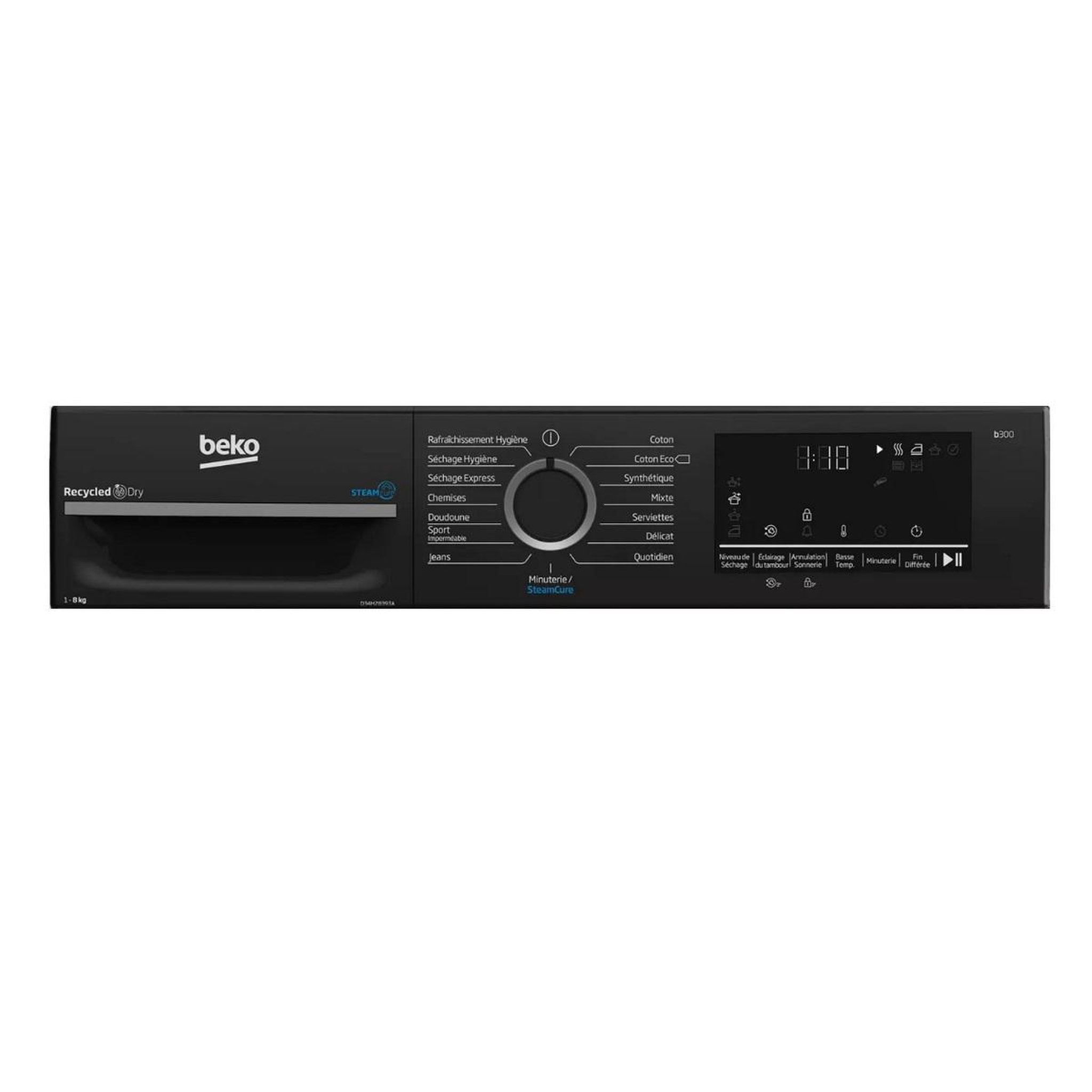 Voir la diapositive 6 : Beko Sèche-linge à pompe à chaleur 8kg 60cm - d34h28393a