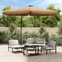 Voir la diapositive 1 : VIDAXL Parasol de jardin avec mat en acier 300 cm Taupe