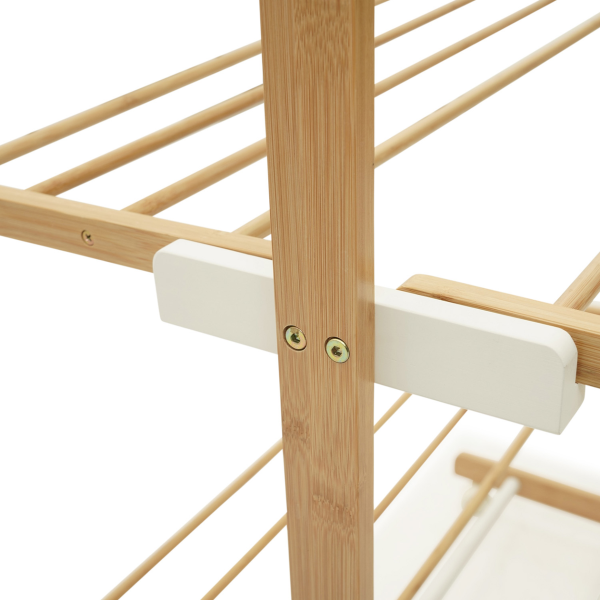 ID MARKET Séchoir à linge pliable 3 niveaux RITA capacité 22M en bambou