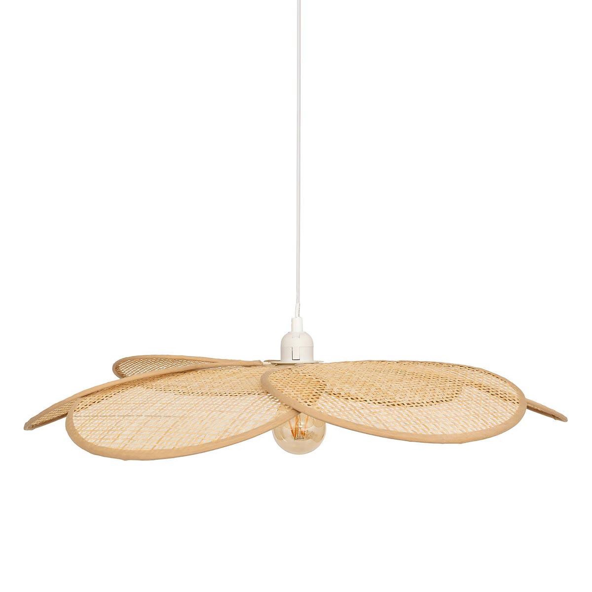 ATMOSPHERA Lampe suspension pétales en bambou  rym  62cm naturel