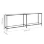 Voir la diapositive 6 : VIDAXL Table console Transparent 220x35x75,5 cm Verre trempe